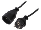 Prelungitor alimentare 10m 10A Negru