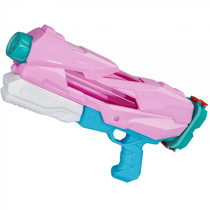 Pistol cu Apa pentru Copii, Rezervor, Pentru Piscina/Plaja, Flippy, 6ani+, 5 duze, Quick Fill, Roz, 800ML