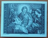 AUSTRIA-(1992)-'CRACIUN-PICTURA CLASICA-Madona cu Pruncu'' editie rara- alb -megru!!!!-MNH-Nestampilat-vezi-Scan