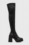 Steve Madden cizme Clifftop femei, culoarea negru, cu toc drept