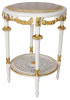 Masuta Rococo din lemn masiv alb cu decoratiuni aurii BAR100, Mese si seturi de masa
