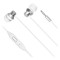 Casti IN-EAR cu microfon Kruger&amp;Matz KMPB3 albe conector Jack 3.5 mm