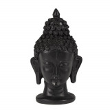 Statueta feng shui buddha din rasina negru - 15cm, Stonemania Bijou