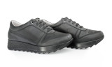 Pantofi dama din piele naturala Caspian Cas-201/1-N, 37, 38, Negru, Cu platforma
