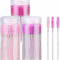 300PCS 3 culori perie de unică folosință pentru gene cu 3 recipiente, bobine pen