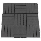 Outsunny Set 9 Cărămizi de Cuplat pentru Pavaj Terasă 30x30x2cm 0.81mq Negru | Aosom Romania