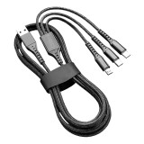 Cablu 3 in 1 NEO TOOLS 1,2 m pentru incarcare si sincronizare