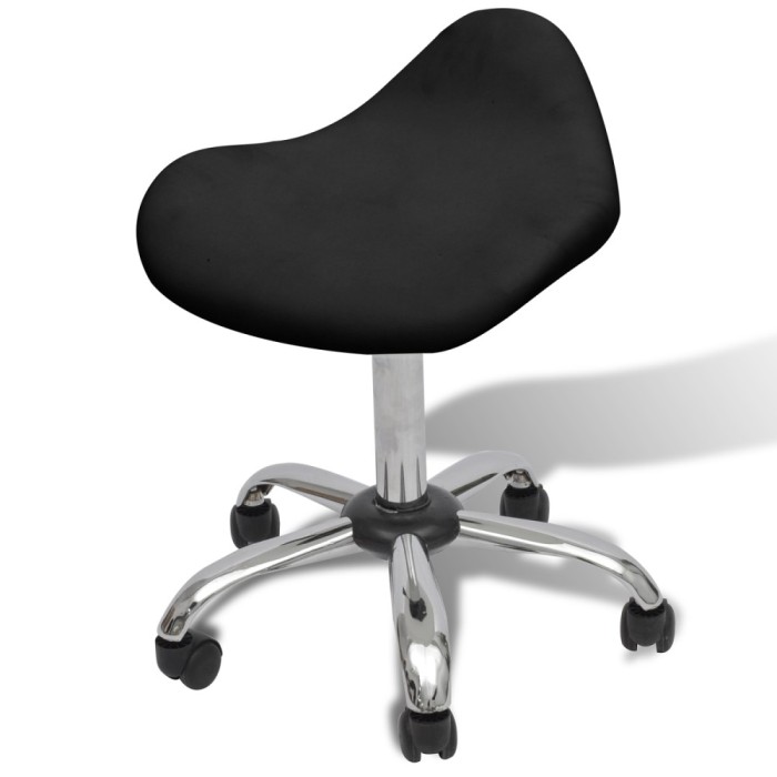 vidaXL Scaun de Spa pentru Salon Negru 50 x 50 x (58.5-74.5) cm