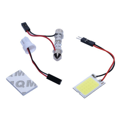 Led Auto Cob interior pentru Plafon, autoturisme, 12V, 3W, alb-rece, 18-LED foto