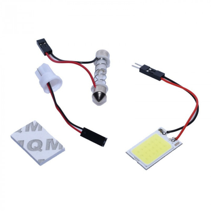 Led Auto Cob interior pentru Plafon, autoturisme, 12V, 6W, alb-rece, 36-LED