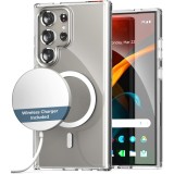 Husa pentru samsung galaxy s25 ultra, atasare magnetica, cablu tip-c - magsafe,transparent