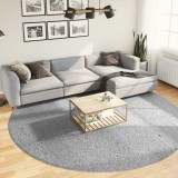 vidaXL Covor pufos &quot;PAMPLONA&quot; cu fire &icirc;nalte, gri modern, &Oslash; 280 cm