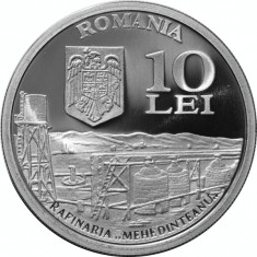 SV * Romania BNR 10 LEI 2007 * 150 ANI INDUSTRIE PETROLIERA * ARGINT PROOF foto