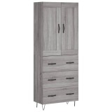 Cumpara ieftin Dulap inalt, gri sonoma, 69,5x34x180 cm, lemn compozit