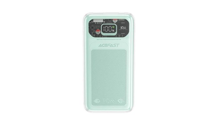 Acefast powerbank 10000mAh Sparkling Series &icirc;ncărcare rapidă 30W verde (M1)