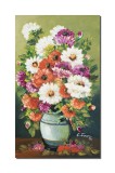 Cumpara ieftin Tablou pictat manual, Puritate, vaza cu flori, 50x30cm ulei pe panza, gata de agatat pe perete