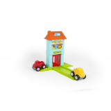 Set de constructie La plimbare Fisher Price, 2 masinute, piese viu colorate, 2 ani+