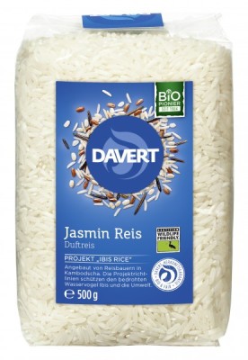 Orez Jasmin Alb Bio 500gr Davert foto