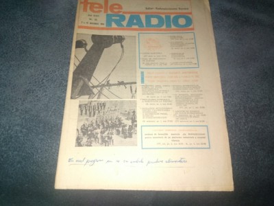 REVISTA TELE RADIO 7 13 NOIEMBRIE 1982 foto