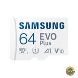 Card Memorie microSDXC Samsung Evo Plus 64Gb Clasa 10 / UHS-1 U3 Cu Adaptor MB-MC64KA/EU