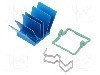 Radiator extrudat, aluminiu, 19mm x 19mm, albastra, Advanced Thermal Solutions - ATS-X50190P-C1-R0
