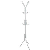 Cuier tip pom cu 12 agatatori, alb, 42 x 42 x 175 cm