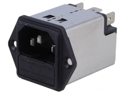 Conector de Alimentare AC 4A 250VAC IEC 60320 foto