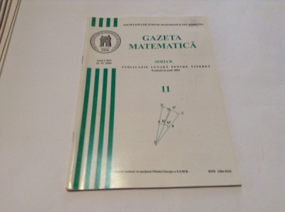 GAZETA MATEMATICA NR 11/ 2009 RF21/2 foto