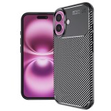 Husa iPhone 16 Plus Techsuit CarbonFiber, negru