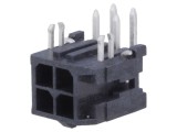 Soclu cablu-placă Micro-Fit 3.0 3mm 4 PIN THT aurit 5A