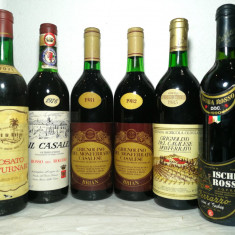 LOT - E - 6 STICLE DE VIN ROȘU - RECOLTARE 1971/76/81/82/85/90