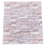 Tapet 3D Autoadeziv Bej 70x77cm, Design Modern, Usor de Curatat, Decorativ Interior, 5 Bucati