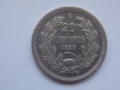 20 CENTAVOS 1939 CHILE foto