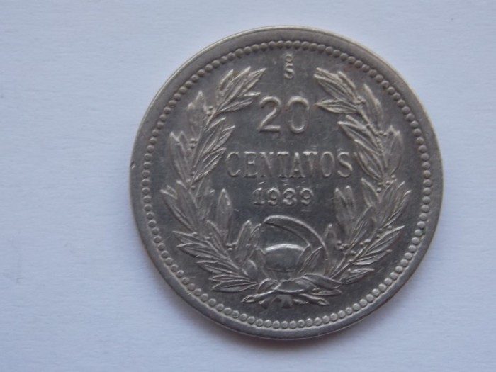 20 CENTAVOS 1939 CHILE