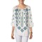 Bluza dama O25 alb/albastru deschis , marimea 2XL
