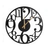 Ceas de Perete Metalic &ndash; 30cm, Design Elegant, Numere Negre, Indicatori Aurii