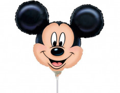 Balon Mini Figurina Mickey Mouse, 24 cm, umflat + bat si rozeta, 07889 foto