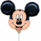 Balon Mini Figurina Mickey Mouse, 24 cm, umflat + bat si rozeta, 07889