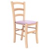 Scaun Paesana - cadru natur - imitatie piele mov - 21897
