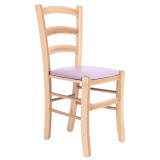 Scaun Paesana - cadru natur - imitatie piele mov - 21897