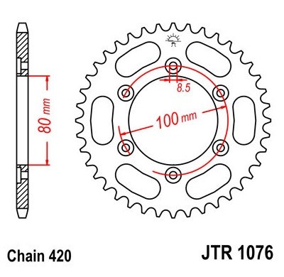 Pinion spate 48 dinti pas lant 420 &amp;ndash; Rieju Spike Sport (04) - Spike Super Motard (03-04) - Tango (07-09) - Tangoo (09-10) 2T 50cc foto