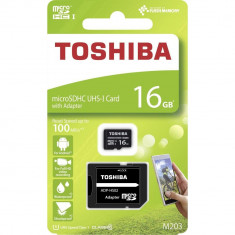 Card MicroSD 16GB + Adaptor (Clasa 10) M203 Toshiba foto