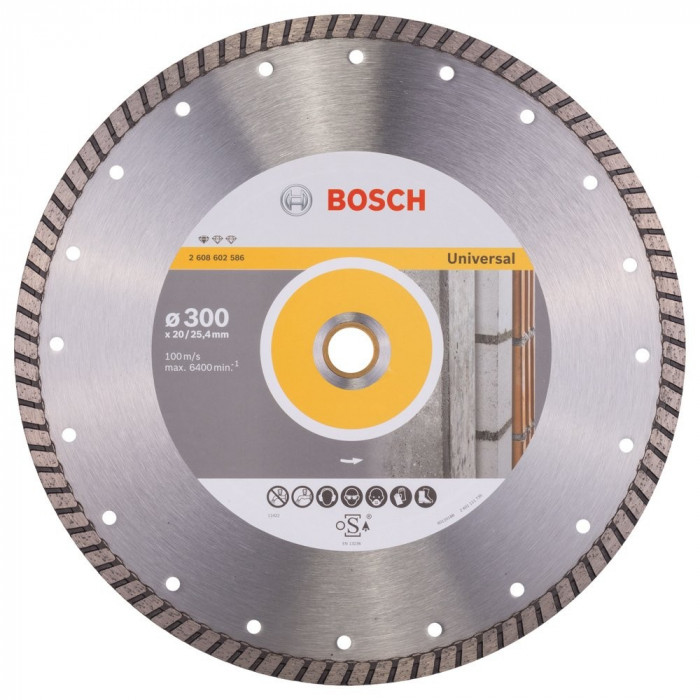Bosch Professional Turbo disc diamantat 300x20/25.4x3x10 mm universal