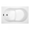 Cadita bebelusi U-Grow, pliabila, anatomica, 0-2 ani, plastic/polipropilena, 41L, 72x52 cm, roz/albastru/portocaliu