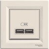Priza USB tip A+A 2.1A Schneider Asfora crem EPH2700223