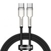 Cablu Date si Incarcare USB-C - USB-C Baseus Cafule, 100W, 2m, Negru CATJK-D01