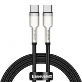 Cablu Date si Incarcare USB-C - USB-C Baseus Cafule, 100W, 2m, Negru CATJK-D01