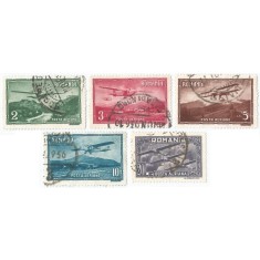 Romania 1931 - Vederi (posta aeriana), serie stampilata