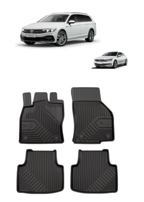 Set Covorase Auto din cauciuc Tavita Premium 3D Volkswagen Passat B8 (2014-2023) foto