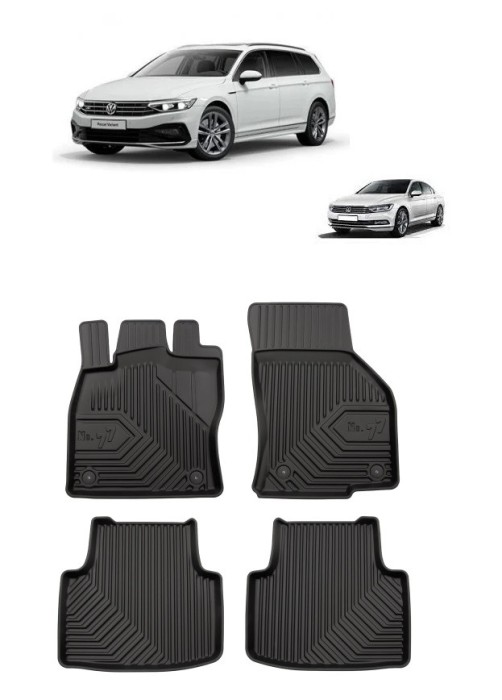 Set Covorase Auto din cauciuc Tavita Premium 3D Volkswagen Passat B8 (2014-2023)